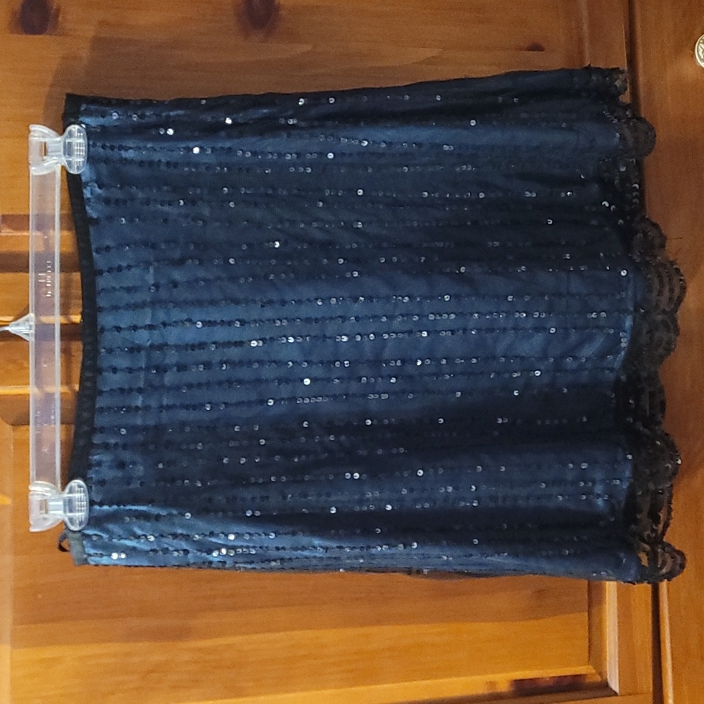 Blue and Black Sequin skirt size 8
